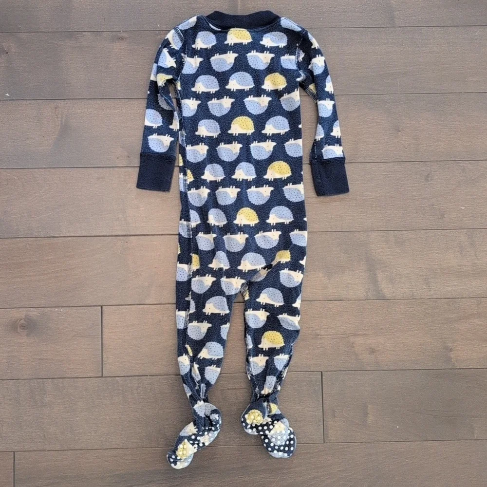 Hanna Andersson Hedgehog 12-18 Mo Zip Footed Sleeper